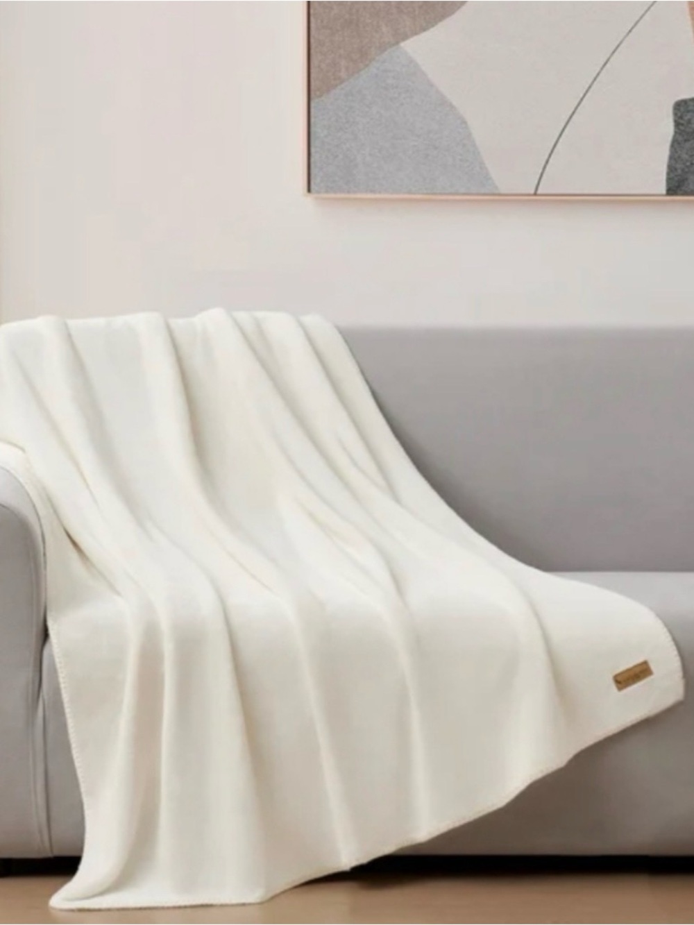 Koolaburra New Cream Cozy Knit Throw Blanket